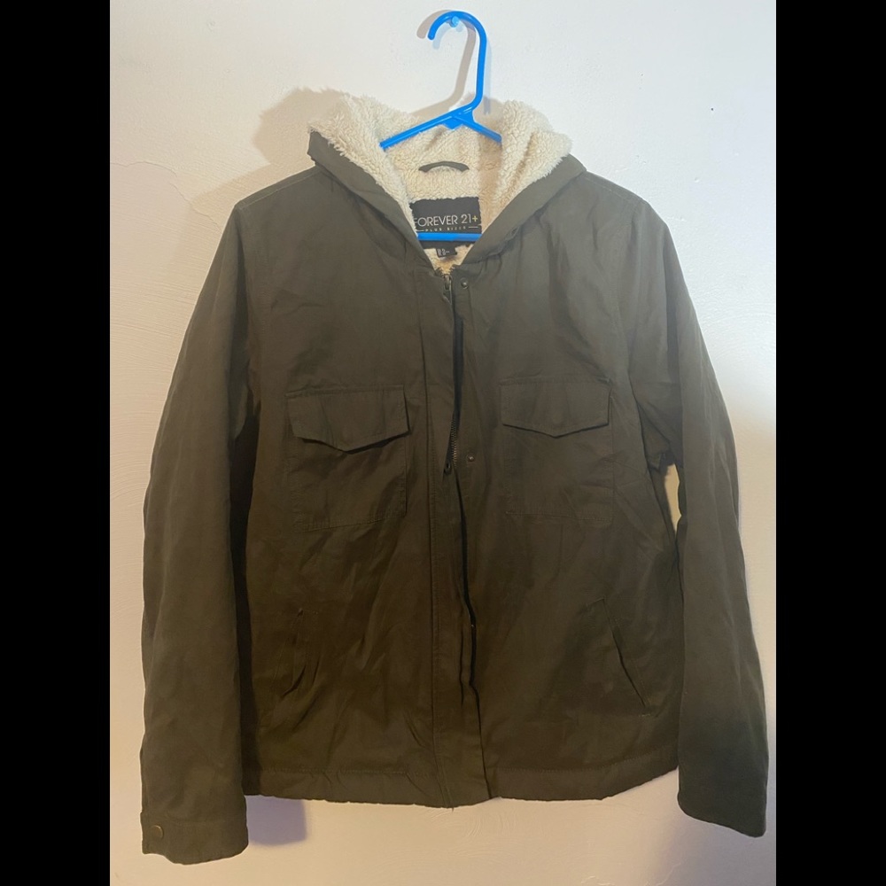 Green Winter Jacket- Plus Size